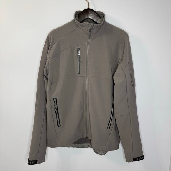 Salomon Gray Soft Shell Full Zip Jacket Grey Men's L - Picture 6 of 11
